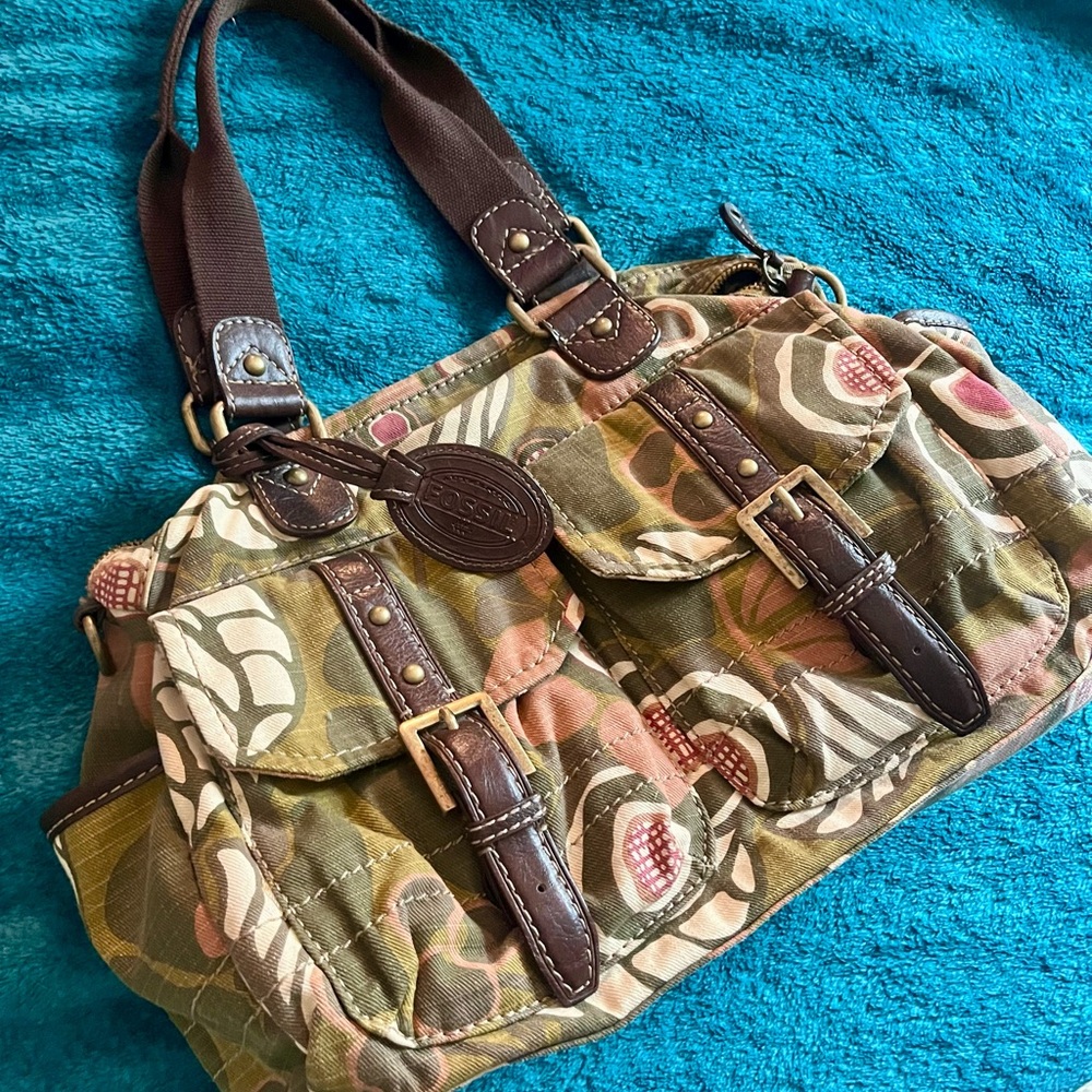 Fossil Camouflage Floral Tote Bag